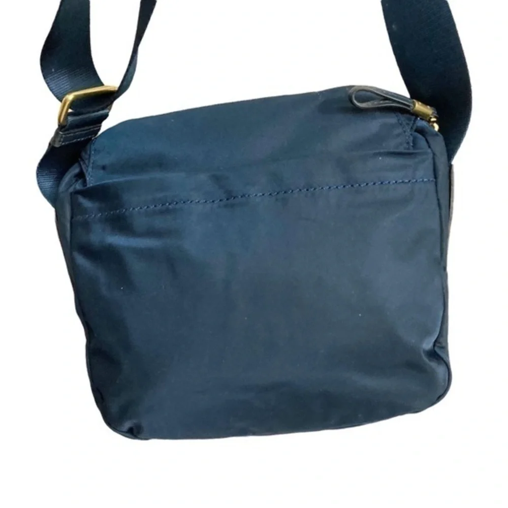 Tumi blue nylon crossbody messenger bag